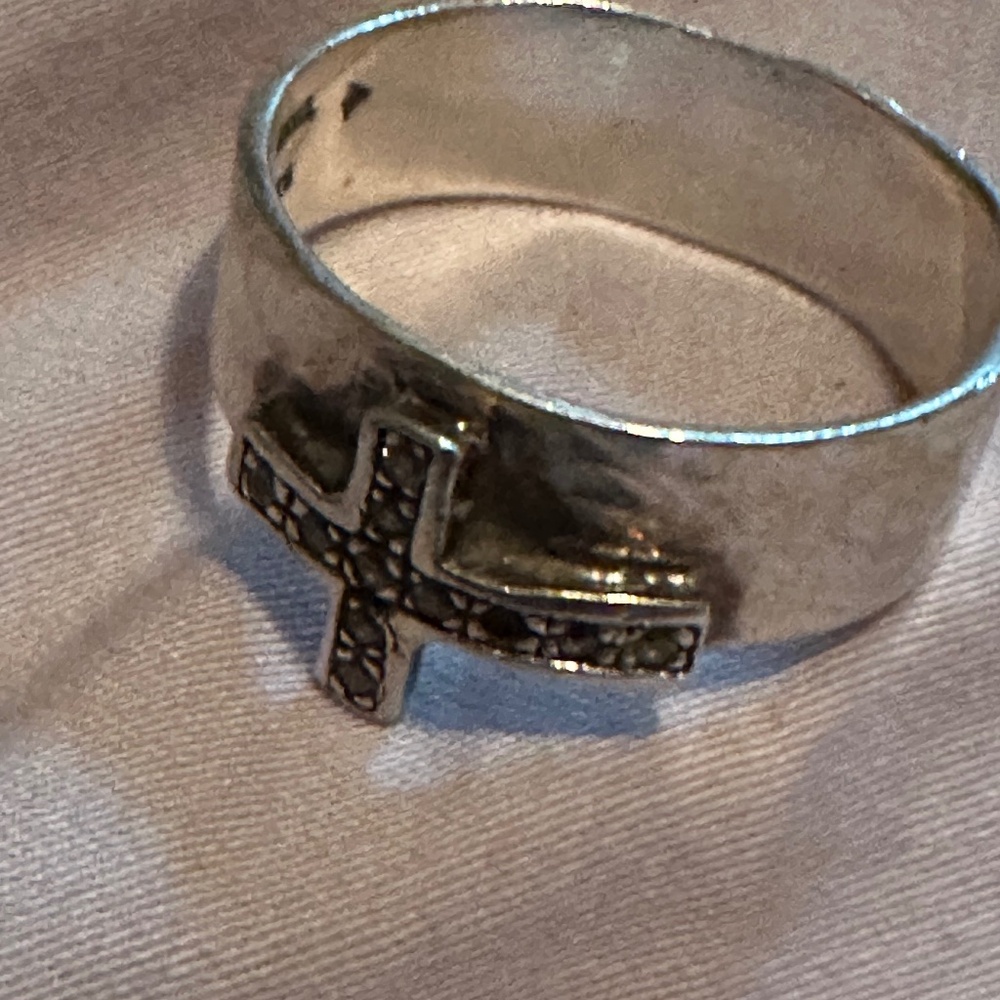 Silver Ring with cross
